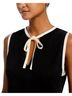 FRAME Solid Black Keyhole Tie Tank Top in Black Multi Size S - photo 4