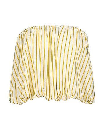 Bishop + Young Serene Bubble Top in Citron Stripe (view 1)