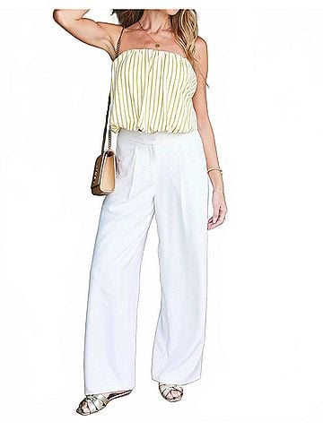 Bishop + Young Serene Bubble Top in Citron Stripe (view 2)