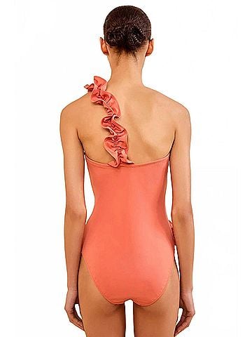 Ulla Johnson Capri Maillot One Piece in Coral (view 2)