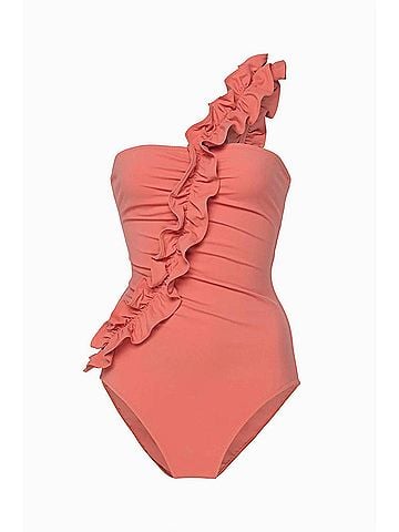 Ulla Johnson Capri Maillot One Piece in Coral (view 1)