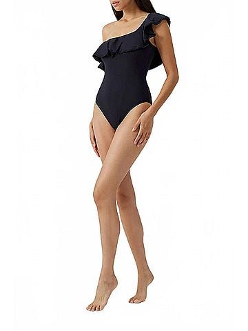 Melissa Odabash Tennessee One-Shoulder One-Piece Swimsuit in Black (view 2)