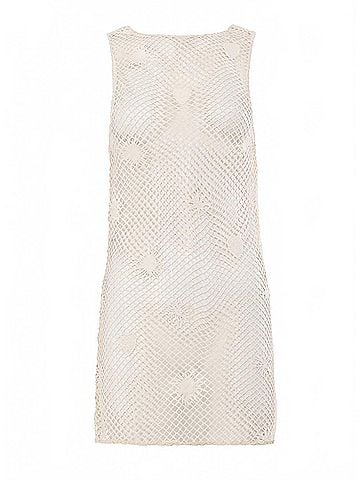 Agua Bendita Leyla Solstice Coverup Dress in White (view 1)