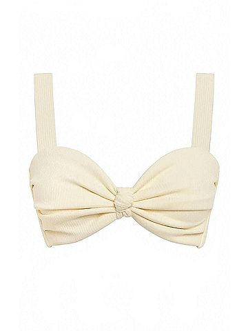 Montce Hayden Bikini Top in Cream Rib (view 1)