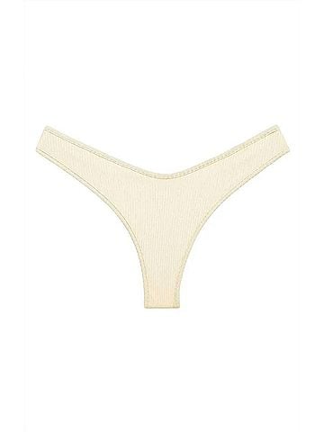 Montce Lulu Bikini Bottom in Cream Rib (view 1)