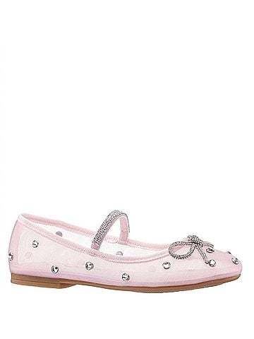 Nina Girls Leva Ballet Flats in Blush (view 1)