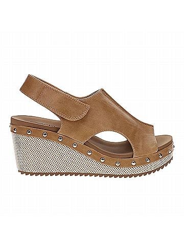 Corkys Women'S For Keeps Studded Wedge Slingback Sandals in Caramel Combo (view 1)