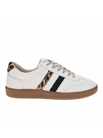 Corkys Women's Heads Up Sneakers in White Leopard Combo (view 1)