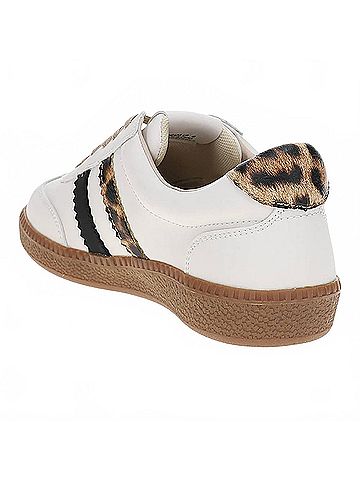 Corkys Women's Heads Up Sneakers in White Leopard Combo (view 2)