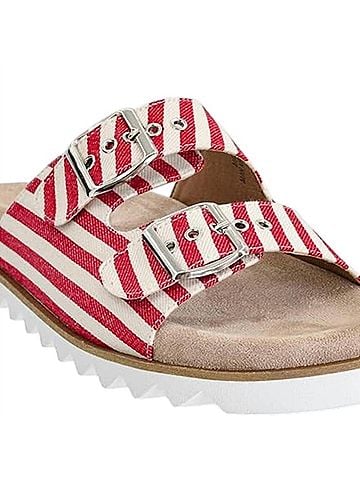 Corkys Women's Dash Sandals in Red Natural Stripe (view 2)