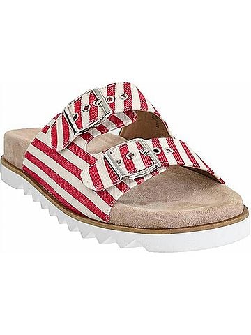 Corkys Women's Dash Sandals in Red Natural Stripe (view 1)