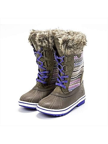 Northside Girl's Bishop Jr Lace-Up Boots in Stone (view 2)