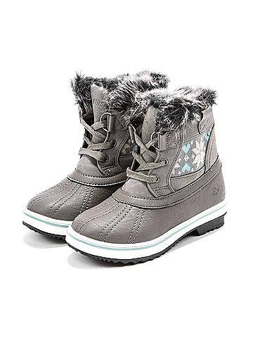 Northside Girl's Brookelle Snow Boot in Grey (view 2)