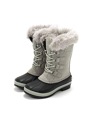 Northside Girl's Kathmandu Mid Calf Waterproof Snow Boots in Light Gray (view 2)