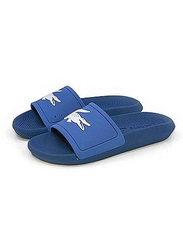 Lacoste Women's Croco Slide Sandals in Blue (view 2)