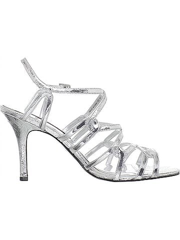 Nina Women's Velaina Heels in Silver Crinkle (view 1)