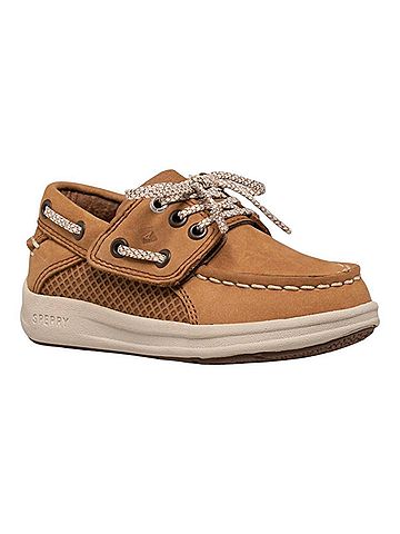 Sperry Top Sider Boy's Gamefish Jr Slip Ons 2 Mo in Dark Tan (view 2)