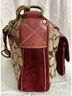 Coach Print Brown Burgundy Tan Leather Shoulder Bag One size - photo 7