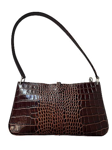 Longchamp Excellent, barely worn. Faint mark below logo, light scuffing at base edge, hardware oxidized. Leather Shoulder Bag (view 2)