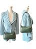 Longchamp 100% Leather Green Gold Leather Shoulder Bag One size - photo 5