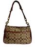 Coach Print Brown Burgundy Tan Leather Shoulder Bag One size - photo 2