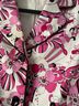 Tahari Floral Pink White Black Blazer Size 6 - photo 5
