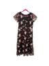 Sam Edelman 100% Polyester Floral Black Multi Color Casual Dress Size 12 - photo 1