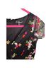 Sam Edelman 100% Polyester Floral Black Multi Color Casual Dress Size 12 - photo 3