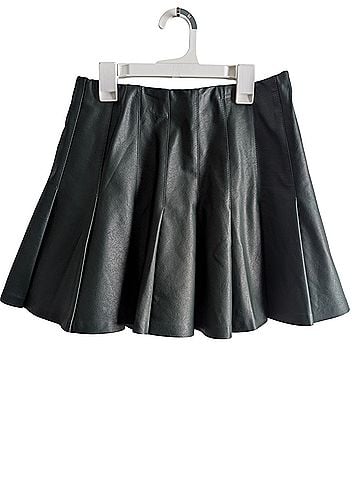 Blu Pepper Faux Leather Skirt (view 1)