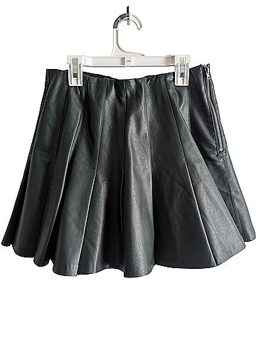 Blu Pepper Faux Leather Skirt (view 2)