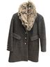 Coldwater Creek 52% Polyester 48% Wool 100% Polyester 83% Acrylic 17% Polyester 100% Polyester Gray Coat Size M (petite) - photo 1