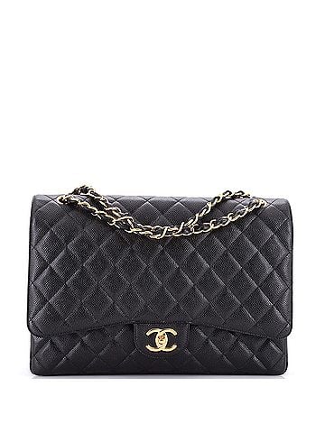 Chanel Classic Double Flap Bag Quilted Caviar Maxi (view 1)