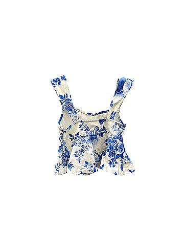 Maeve Square-Neck Peplum Tank Top Tank Top (view 2)