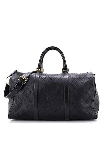 Chanel Vintage Diamond Stitch Boston Bag Quilted Lambskin Large (view 1)