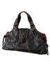 BCBGMAXAZRIA Black Brown Leather Shoulder Bag One size - photo 1