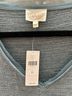 Deletta Solid Blue Long Sleeve T-Shirt Size XS - photo 2