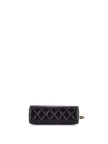 Chanel Kelly Top Handle Shopping Bag Quilted Shiny Aged Calfskin Mini (view 2)