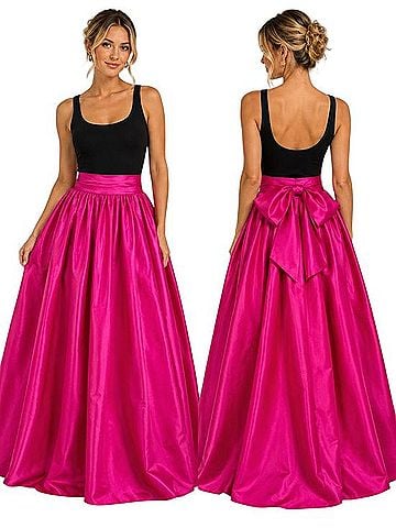 Milly Bow Ball Skirt Silk Skirt (view 1)