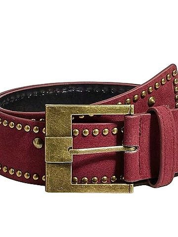 Express Wine Studded Belt (view 1)