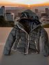 Zara 100% Acrylic Solid Graphic Green Coat Size S - photo 3