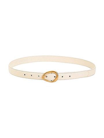 Most Wanted USA Basic Leather Belt with Asymmetrical Buckle Leather Belt (view 2)