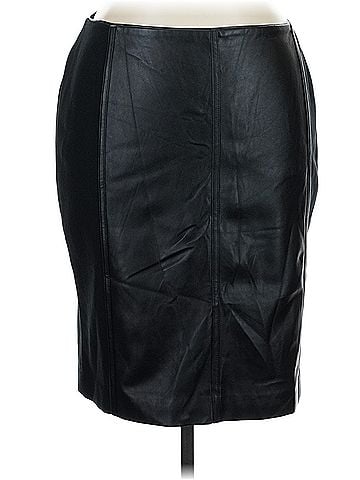 White House Black Market White House Black Market Faux Leather Skirt (view 1)