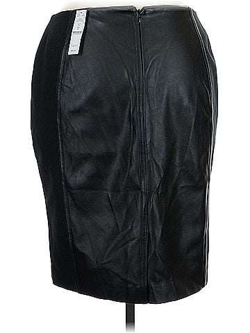 White House Black Market White House Black Market Faux Leather Skirt (view 2)