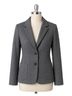 Derek Lam 62% Wool 34% Nylon 4% Elastane 100% Silk Solid Gray Blazer Size 4 - photo 1