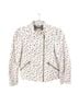 Rebecca Taylor 100% Lambskin 100% Rayon 100% Polyester Floral White Purple Leather Jacket Size 6 - photo 1