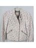 Rebecca Taylor 100% Lambskin 100% Rayon 100% Polyester Floral White Purple Leather Jacket Size 6 - photo 4