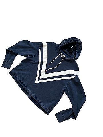 Tory Sport Cropped Chevron Hoodie Sweatshirt (view 1)