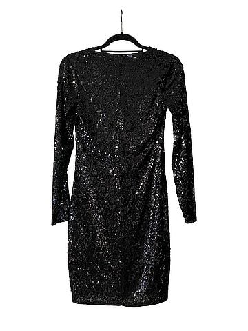 Express Scallop Sequin V Neck Sheath Dress Cocktail Dress (view 2)