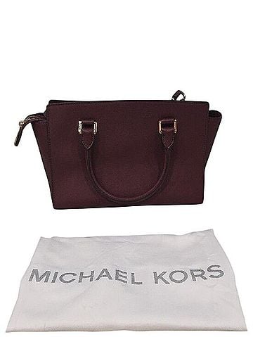 MICHAEL Michael Kors Selma Leather Satchel (view 2)