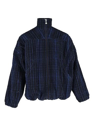 Balenciaga Balenciaga Check Tracksuit Jacket In Navy Blue Virgin Wool (view 1)